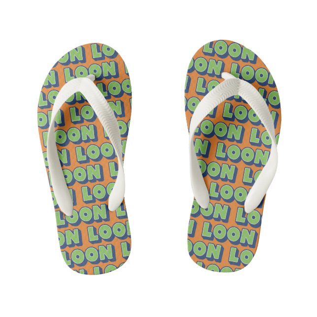 Chinelos Infantis Loon Doric Scottish Dialect Flipflops, (Pé da cama)
