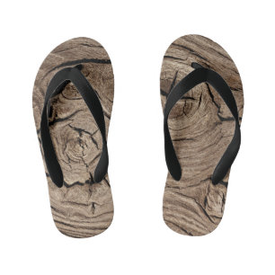 Chinelos Infantis madeira velha, vindima