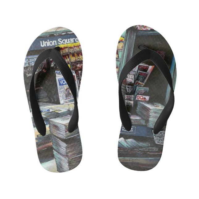 Chinelos Infantis Manhã de Crisocolia, Union Square, NYC (Pé da cama)