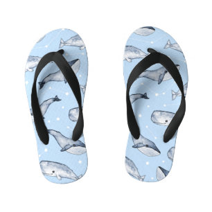 Chinelos Infantis Maravilhas de Baleia: Céu Estrelado de Aquarela