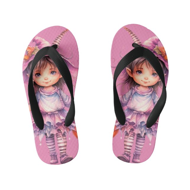 Chinelos Infantis Meninas dentro/ fora de casa (Pé da cama)