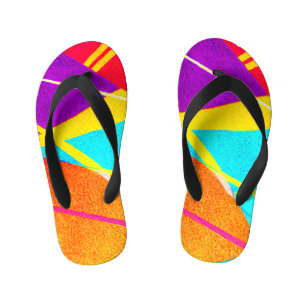 Chinelos Infantis Padrão de cor expressivo