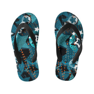 Chinelos Infantis Padrão de estrela Grunge, design infantis brincalh