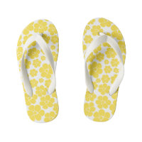 Padrão de Flor - Amarelo Limão e Branco