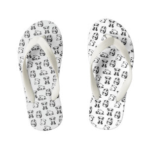 Chinelos Infantis Padrão de Pandas Cute