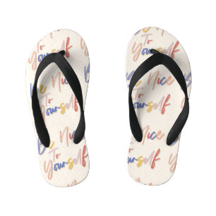 Chinelos Infantis Padrão Motivacional Colorido
