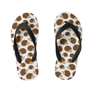 Chinelos Infantis Padrão sem costura Hedgehogs (ver.6)