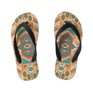 Chinelos Infantis Padrão tribal, perfeito para decoração.