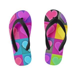 Chinelos Infantis Paleta de Amor Vivo: Felicidade Cardíaca