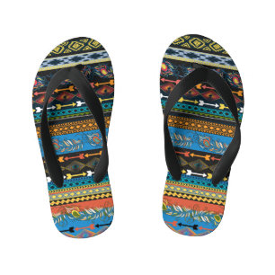 Chinelos Infantis Penas Étnicas: Embroiderme Boho Chic