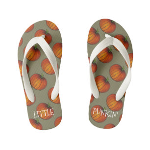 Chinelos Infantis Pequeno Pumpkin Outono De Presente Laranja Pumpkin