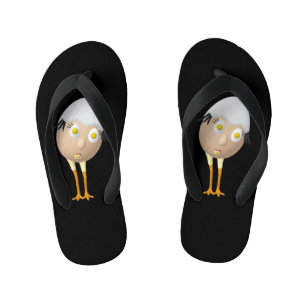 Chinelos Infantis Personagem de Ovo Excêntrico RG & RA Design Fofo