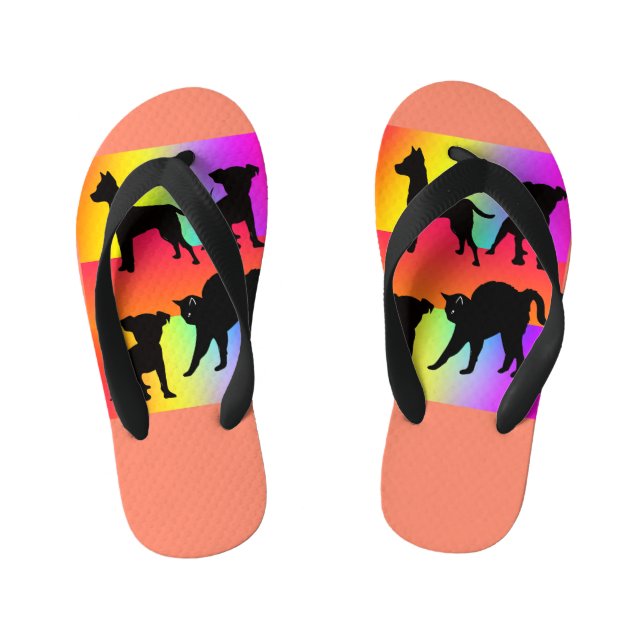 Chinelos Infantis Personalizar Sacudir de Cães Cães Cães (Pé da cama)