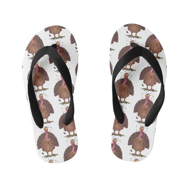 Chinelos Infantis Peru engraçado marrom do quintal com desenho de mo (Pé da cama)