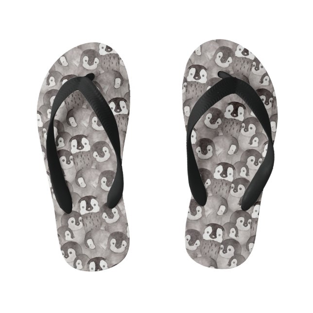 Chinelos Infantis Pinguim Pinguim Cachorro  (Pé da cama)