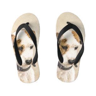 Chinelos Infantis Pintura de Parson Jack Russell Terrier - Arte Cani
