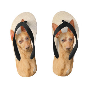 Chinelos Infantis Pintura do Cirneco dell’Etna - Arte do Cachorro Or