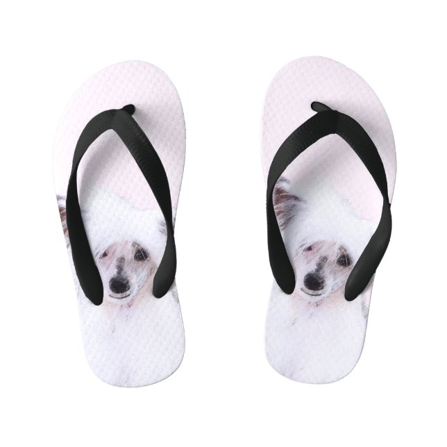 Chinelos Infantis Pintura em Pó Chinês - Arte Canina (Pé da cama)