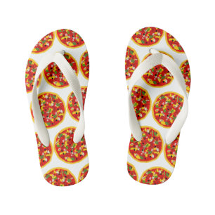 Chinelos Infantis Pizza de Cartoon