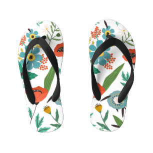 Chinelos Infantis Primavera Blossomas: Padrão Floral Invisível