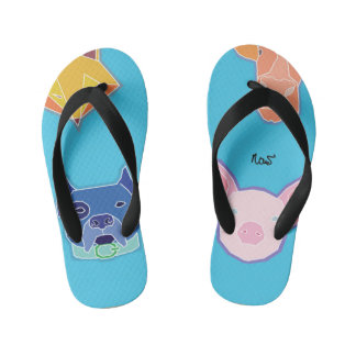 Chinelos Infantis ...raposa suíno e vaca