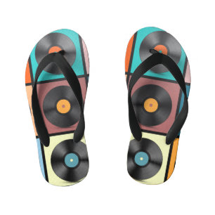 Chinelos Infantis Registros de vinilo: conjunto retrô LP.