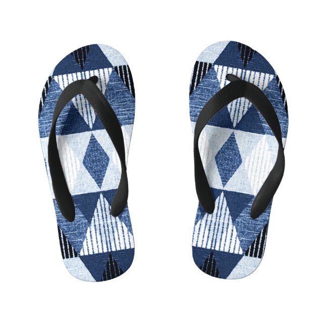 Chinelos Infantis Repetição Geométrica: Fundo Texturizado. (Pé da cama)