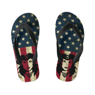 Chinelos Infantis Sacudir do Capitão Kid Pirata Americano Personaliz