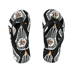 Chinelos Infantis Sementes de Bombas Estilizadas: Design sem costura