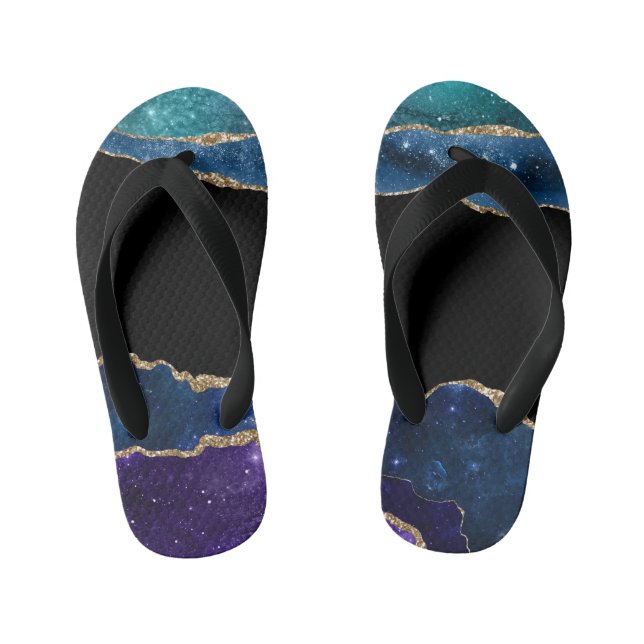 Chinelos Infantis Série Galaxy Agate Design 10  (Pé da cama)