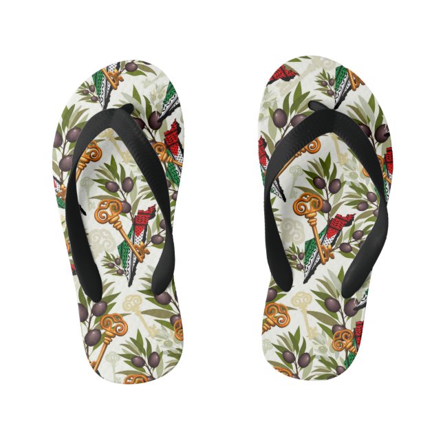 Chinelos Infantis Símbolo chave palestino do direito de retorno (Pé da cama)