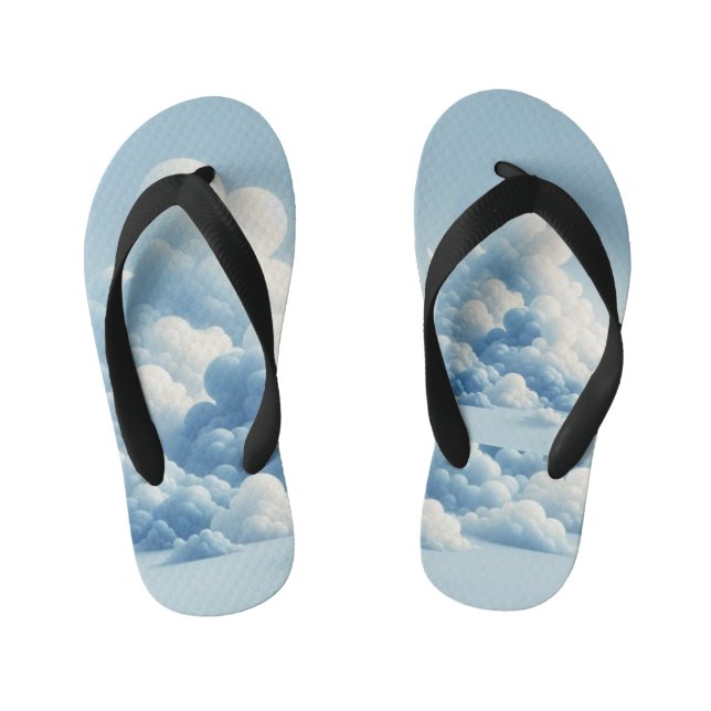 Chinelos Infantis "SkyStride: FlipFlops da Bubble da Nuvem" (Pé da cama)