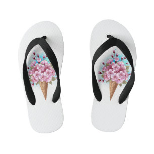 Chinelos Infantis Sorvete Waffle Rosa Sakura Cone