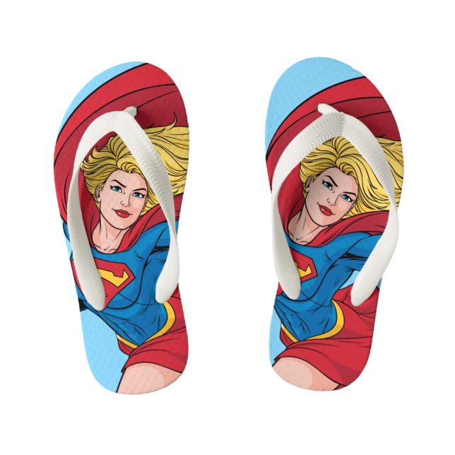 Chinelos Infantis Supergirl Stance Adorável (Pé da cama)