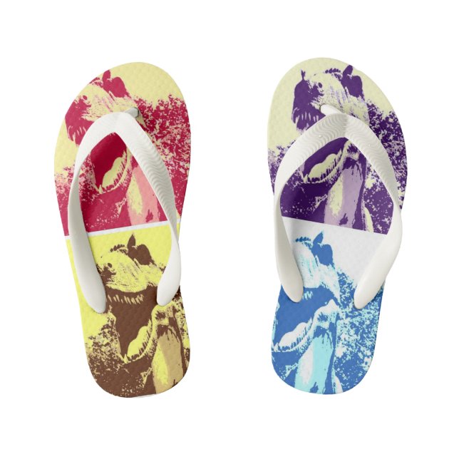 Chinelos Infantis T-Rex Pop Art (Pé da cama)