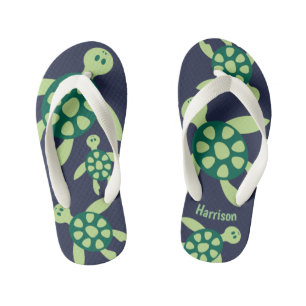 Chinelos Infantis Tartarugas nadadoras personalizadas miúdos