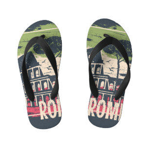 Chinelos Infantis Tipografia de Roma: Poster da Torre Eiffel.