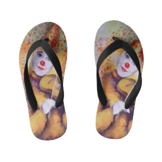 Chinelos Infantis Um palhaço doce tocando violino