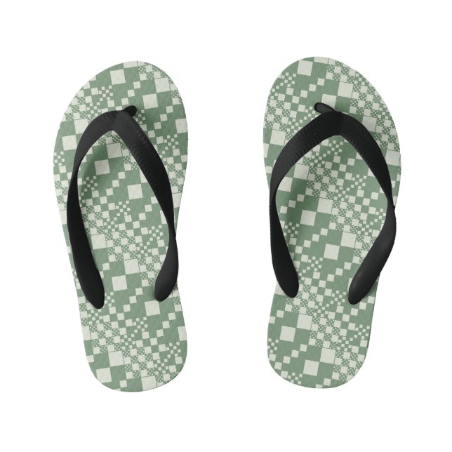 Chinelos Infantis Verificado, Verificado em Verde (Pé da cama)