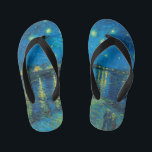 Chinelos Infantis Vincent Van Gogh Starry Night Sobre O Ródano<br><div class="desc">Vincent Van Gogh Starry Night Sobre O Ródano</div>
