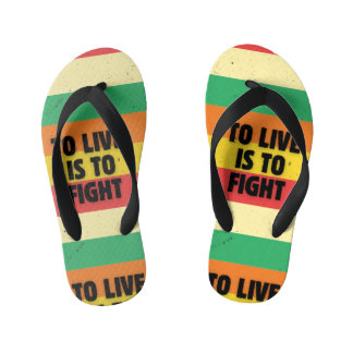 Chinelos Infantis Viver É Lutar - As Bandas Retro São Inspirativas