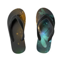 Voo luminoso verde de libélula