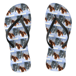 Chinelos Irish Setter Deixe-o nevar no Natal