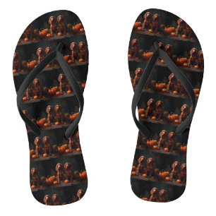 Chinelos Irlandês Red Setter Puppy Autumn Delight Pumpkin