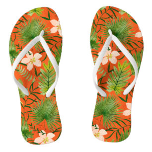 Chinelos Jardim Tropical Nalani Coral