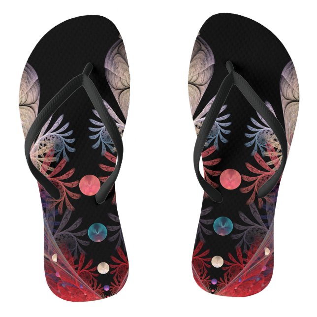Chinelos Jonglage Abstrato Modern Fantasy Fractal Art (Pé da cama)