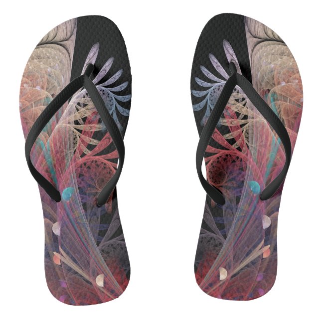 Chinelos Jonglage Abstrato Modern Fantasy Fractal Art (Pé da cama)