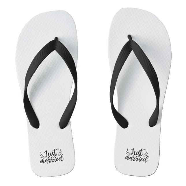 Chinelos Just Married Wedding Marriage Slippers (Pé da cama)