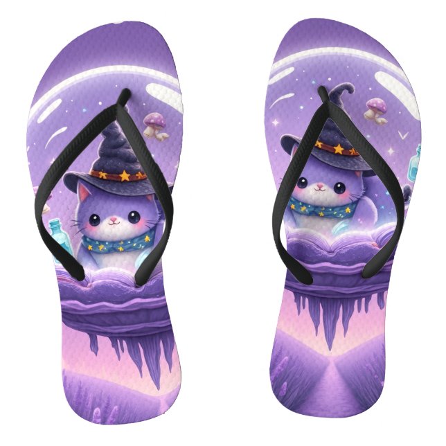 Chinelos Kawaii Witch Snow Globe Flip Flops (Pé da cama)
