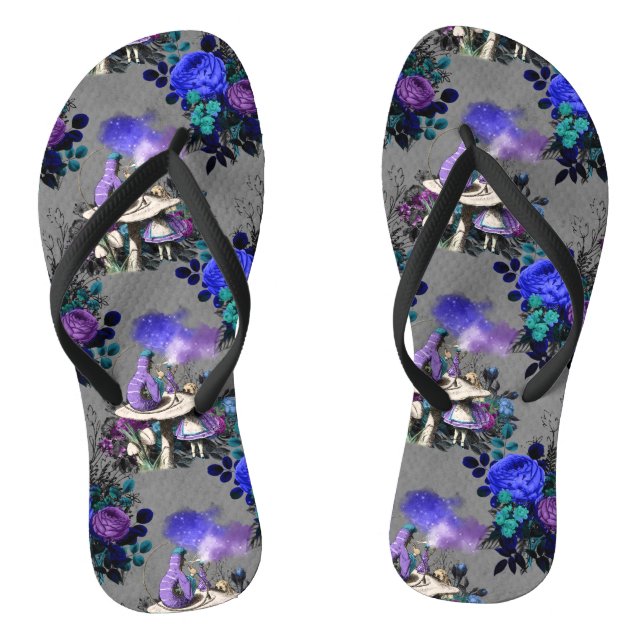 Chinelos Lagarta de Alice no País das Maravilhas Fumando Fl (Pé da cama)